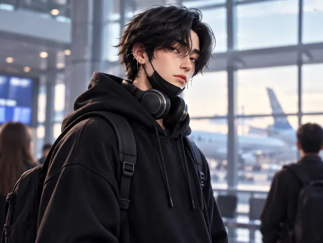 하람 출국길 · 공항 패션