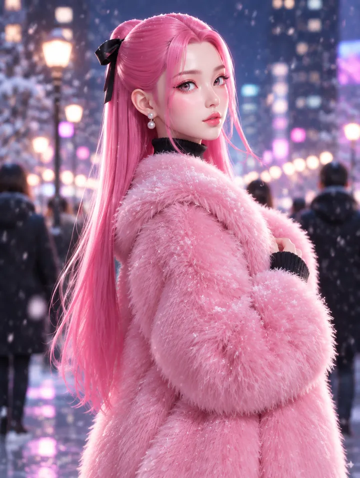 Hayul 冬・ピンクファー
