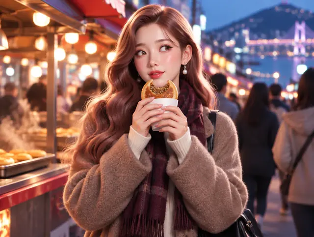 Jian Busan · ciastka hotteok z nasionami
