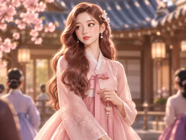 Jian Hanbok · różowy dangui