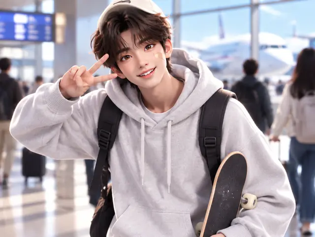 Jun Salida · Look de aeropuerto