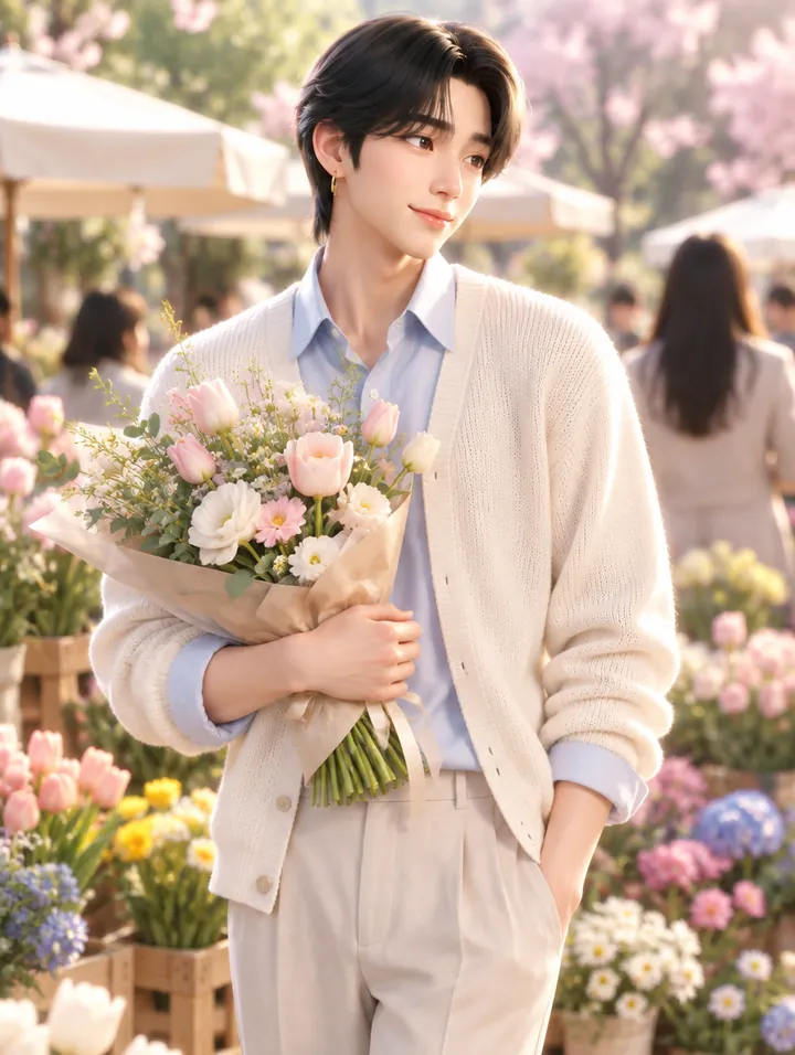 시우 봄 · 꽃시장