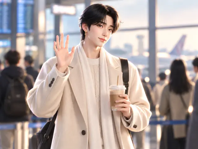 시우 출국길 · 공항 패션