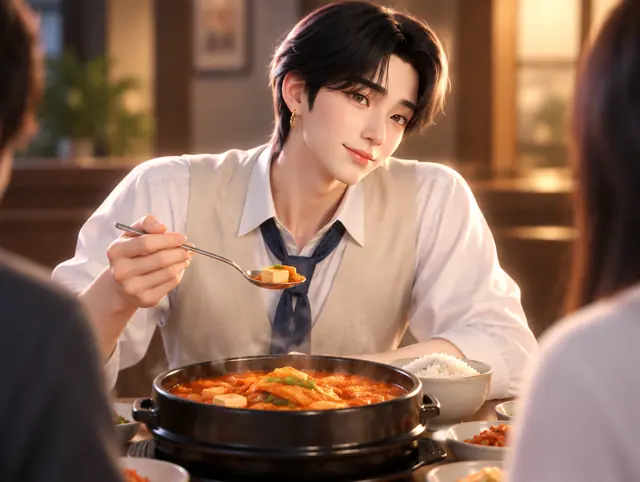 시우 저녁 · 김치찌개